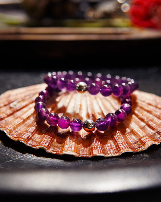 THE EMPATH'S BRACELET - AMETHYST CRYSTAL WITH STERLING SILVER 925