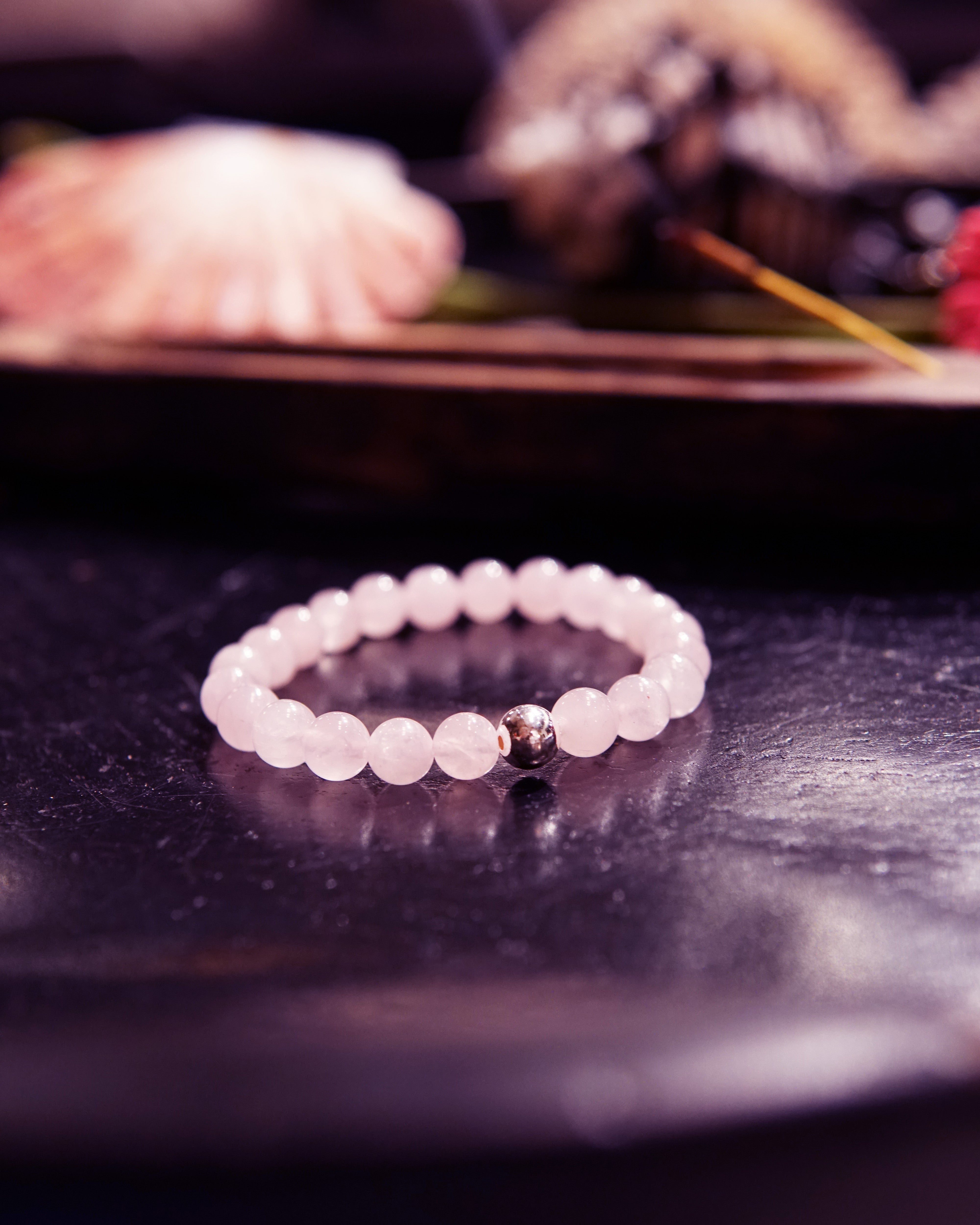 Buy Rose Quartz and Clear Quartz Chip Bracelet Crystal Healing Natural  Stone Jewellery Online in India - Etsy